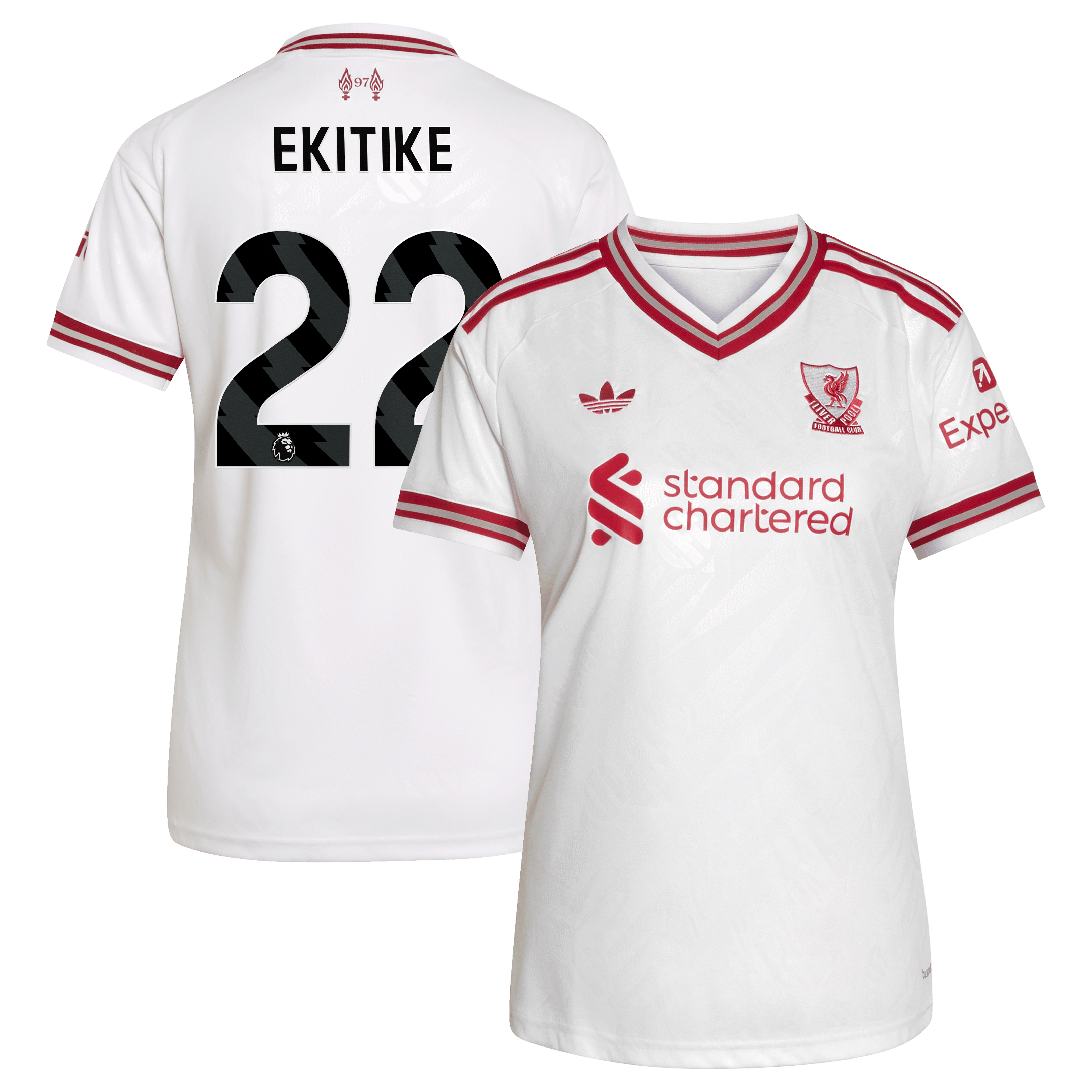 Women's adidas Hugo Ekitike White Liverpool 2026/27 Away Replica Jersey
