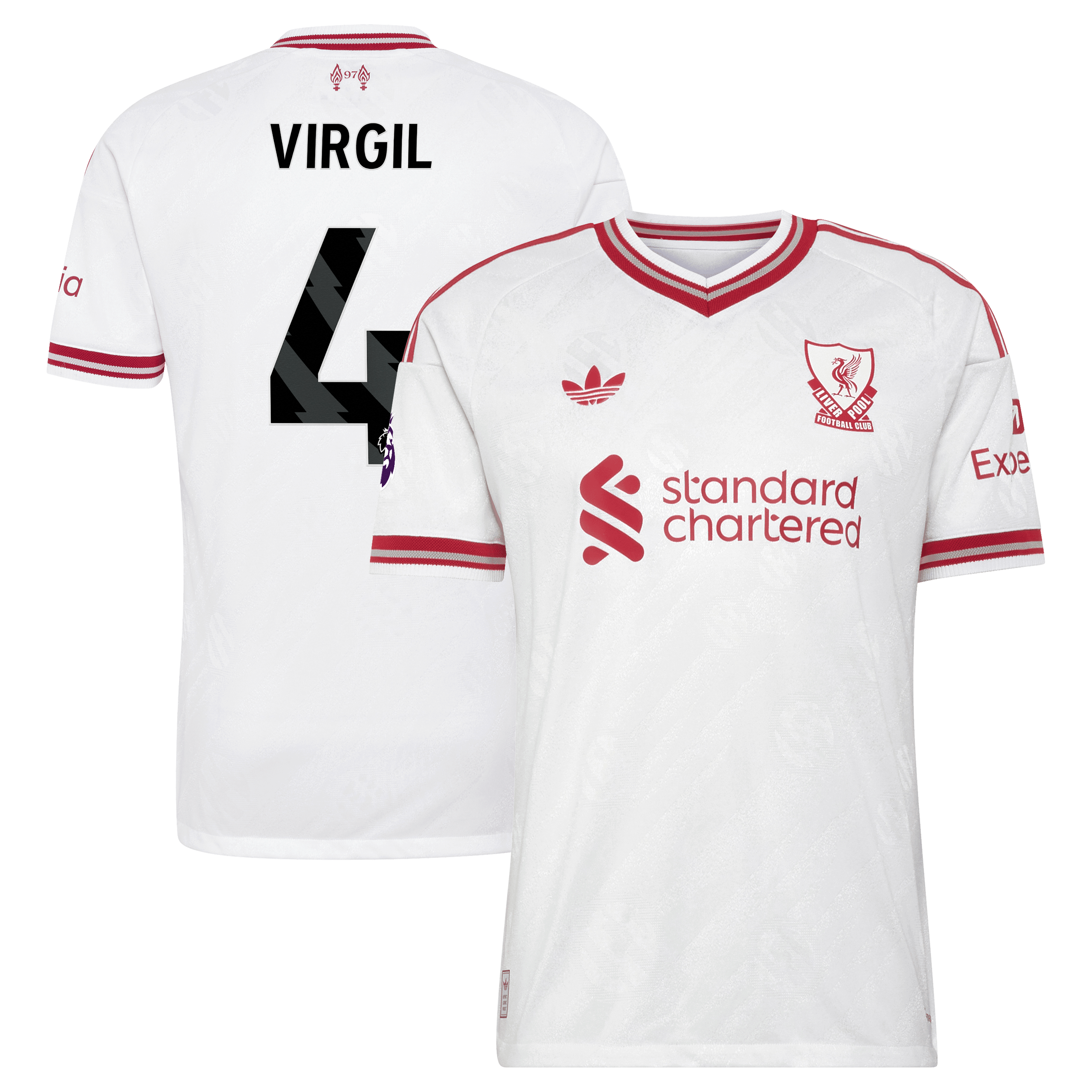 Men's adidas Virgil van Dijk White Liverpool 2026/27 Away On-Field Authentic Jersey