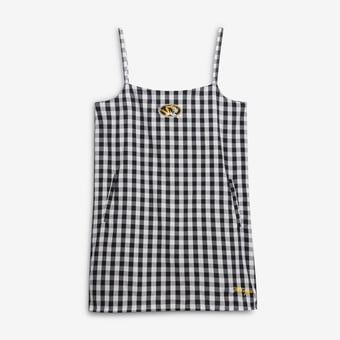 Women's Gameday Social Black Missouri Tigers Gingham Skort Dress