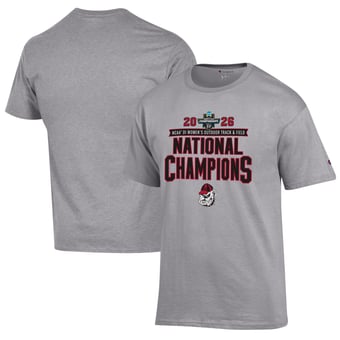 Unisex Champion  Gray Georgia Bulldogs 2026 NCAA Women's Outdoor Track & Field National Champions T-Shirt