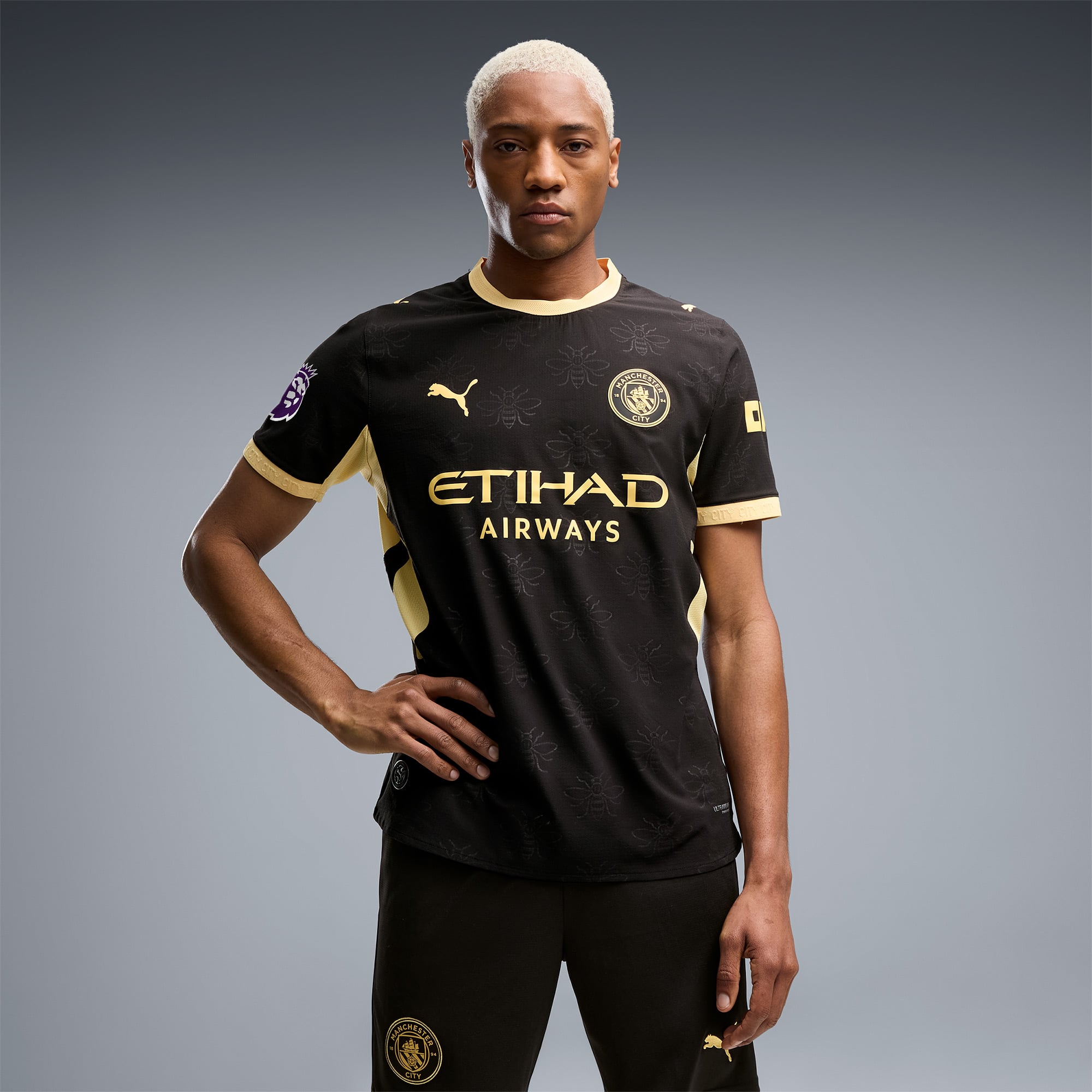 Men's Puma  Black Manchester City 2026/27 Away On-Field Authentic Jersey