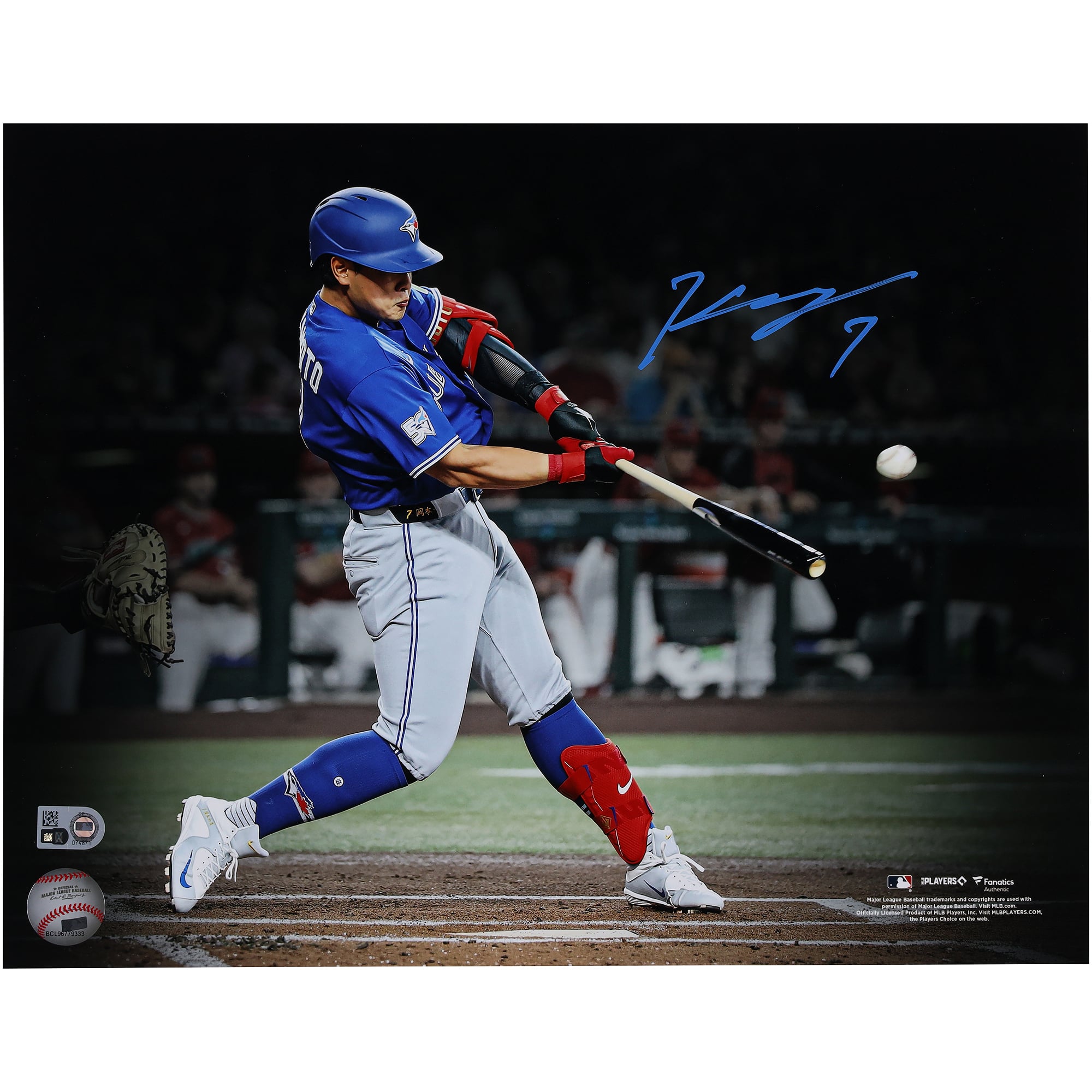 Kazuma Okamoto Toronto Blue Jays Autographed 11" x 14" Hitting Spotlight Photograph