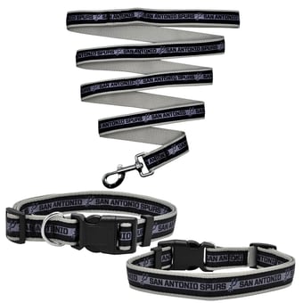 Pets First San Antonio Spurs Leash & Collar Bundle