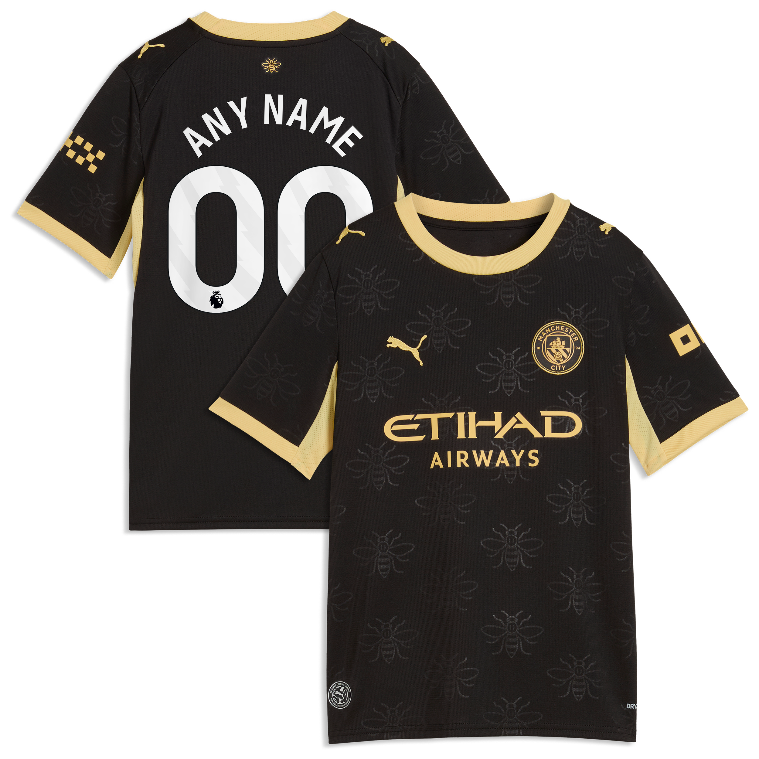 Youth Puma  Black Manchester City 2026/27 Away Replica Custom Jersey