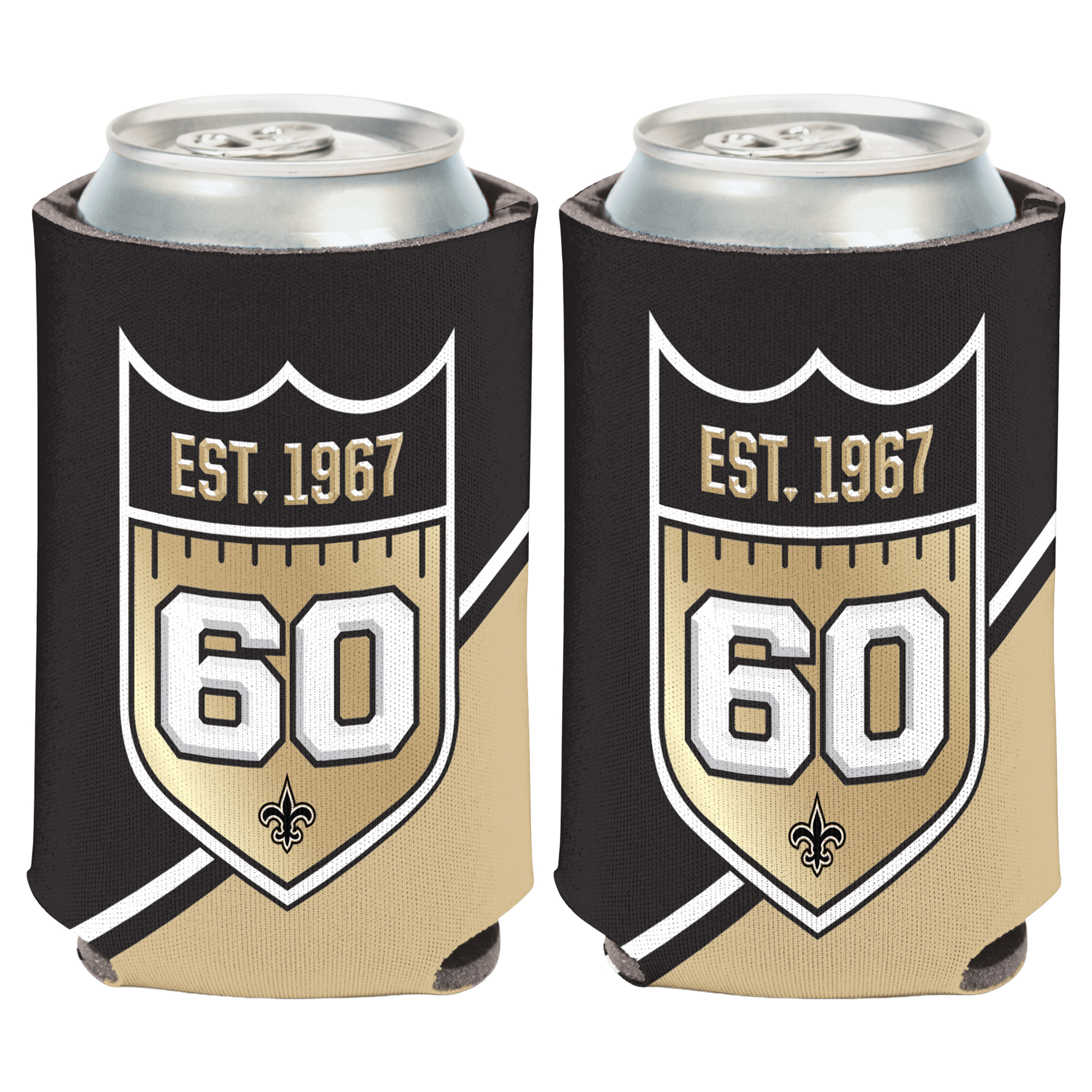WinCraft New Orleans Saints  60th Anniversary Two-Piece Can Cooler Set
