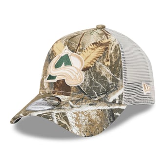 Men's New Era Camo Colorado Avalanche Real Tree A-Frame 9FORTY Adjustable Trucker Hat
