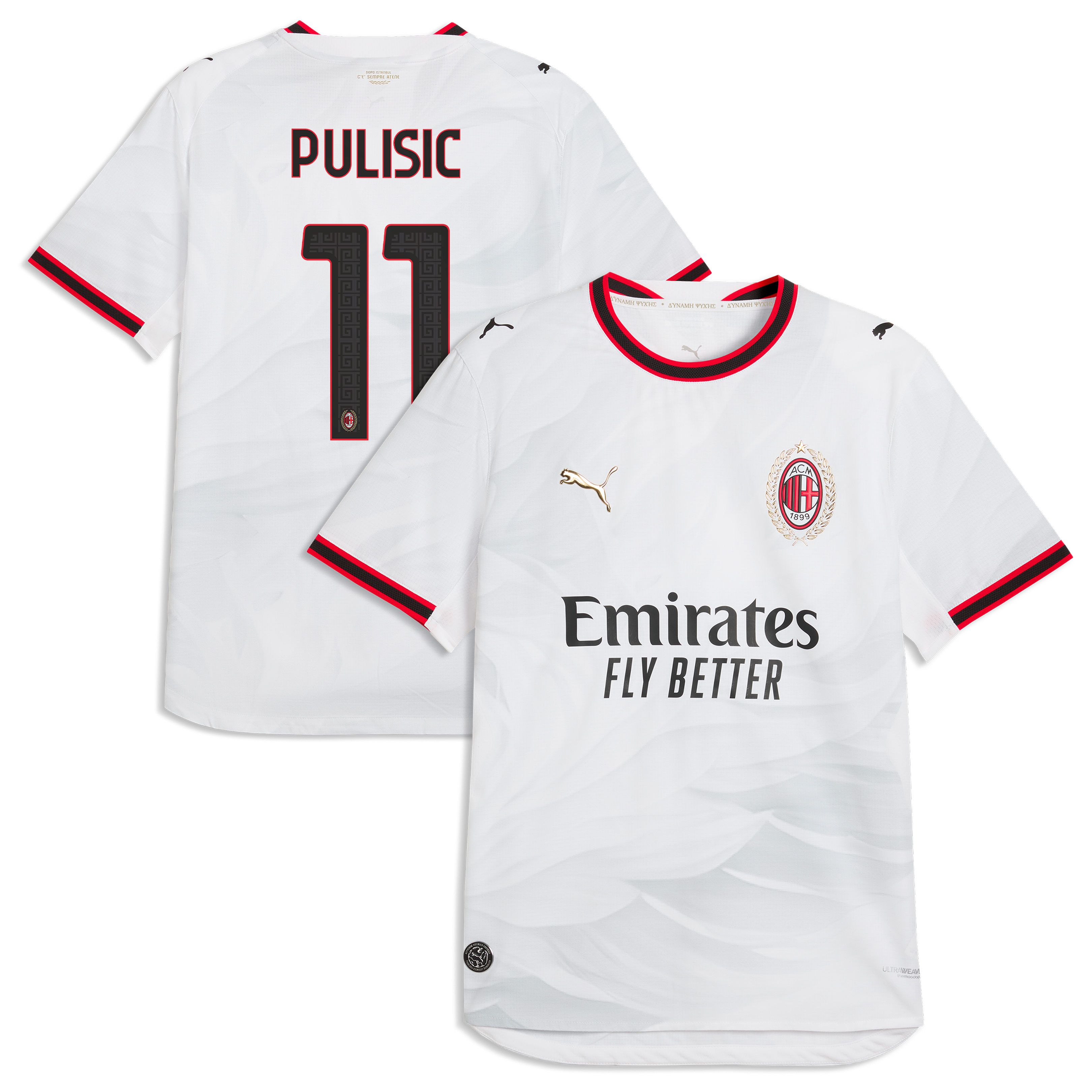 Men's Puma Christian Pulisic White AC Milan 2026/27 Away On-Field Authentic Jersey