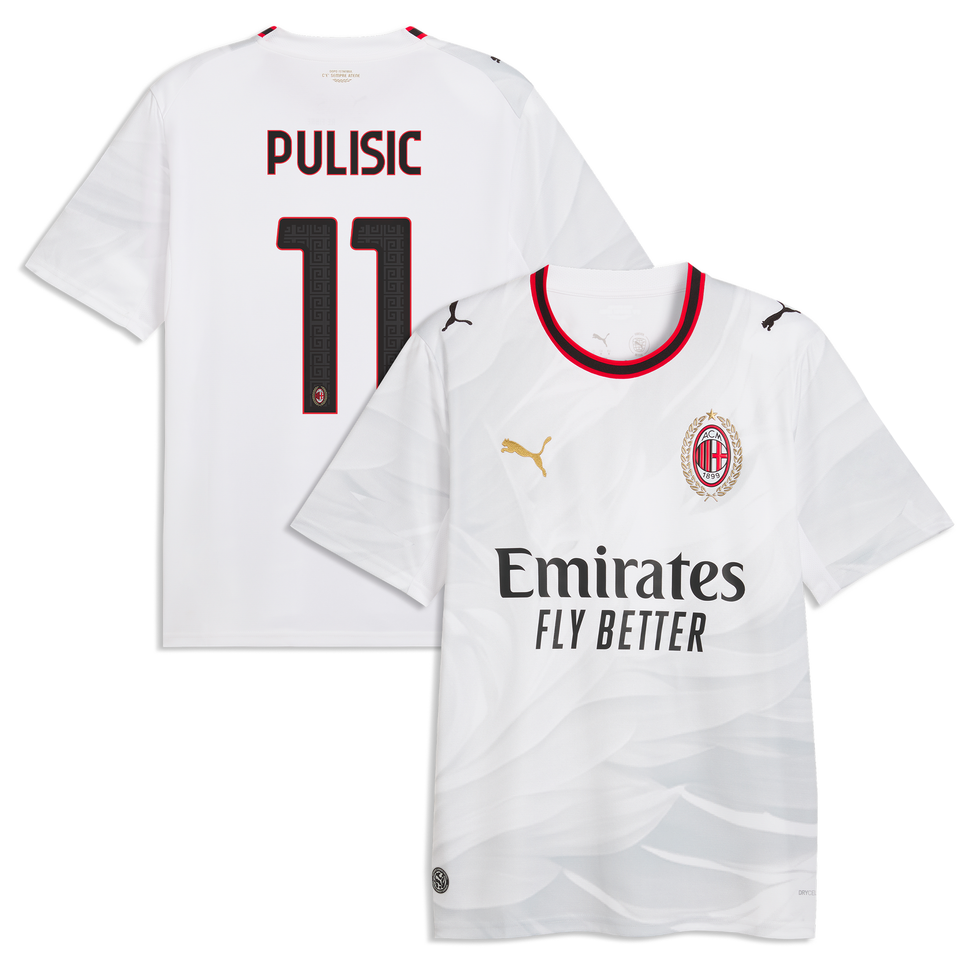 Men's Puma Christian Pulisic White AC Milan 2026/27 Away Replica Jersey