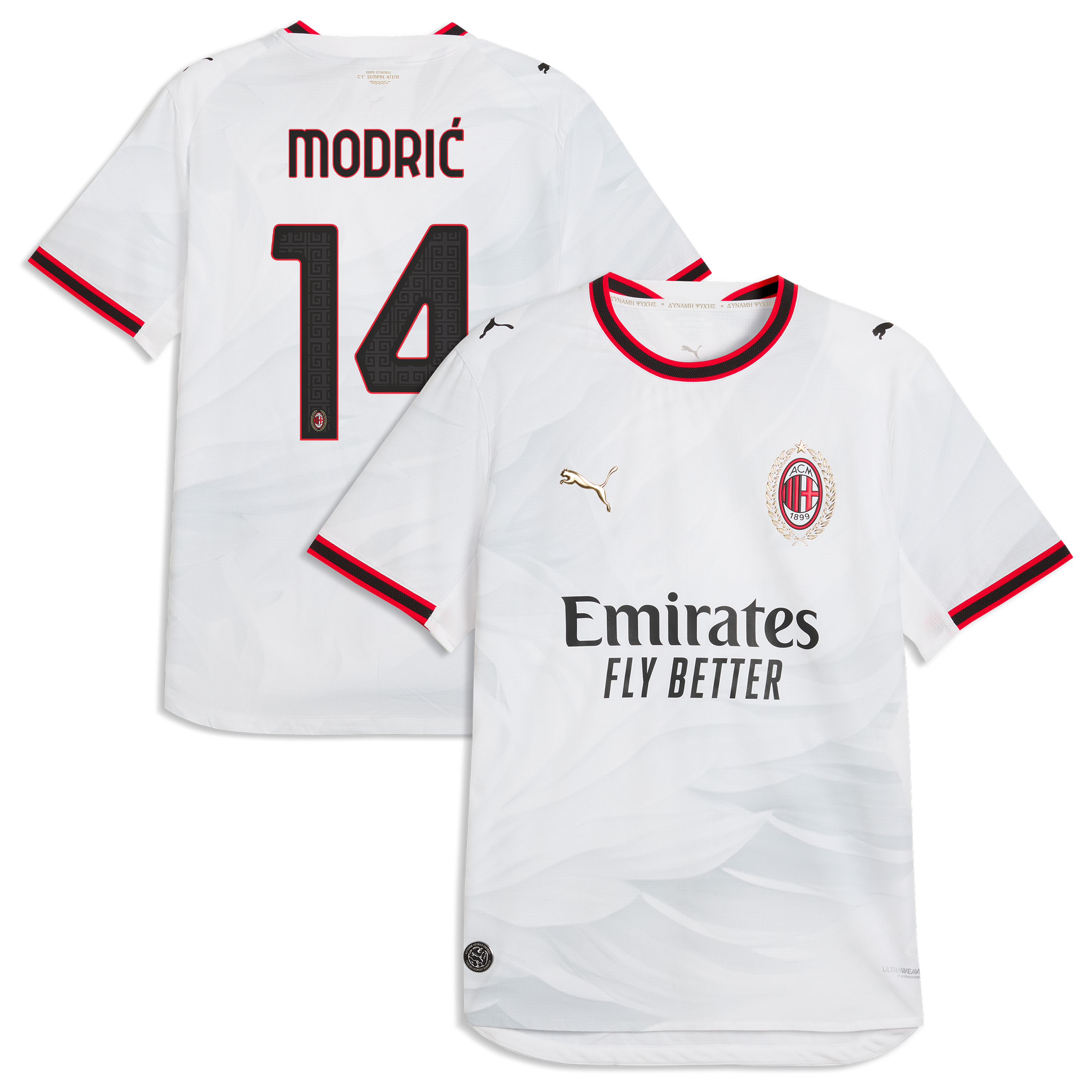 Men's Puma Luka Modrić White AC Milan 2026/27 Away On-Field Authentic Jersey