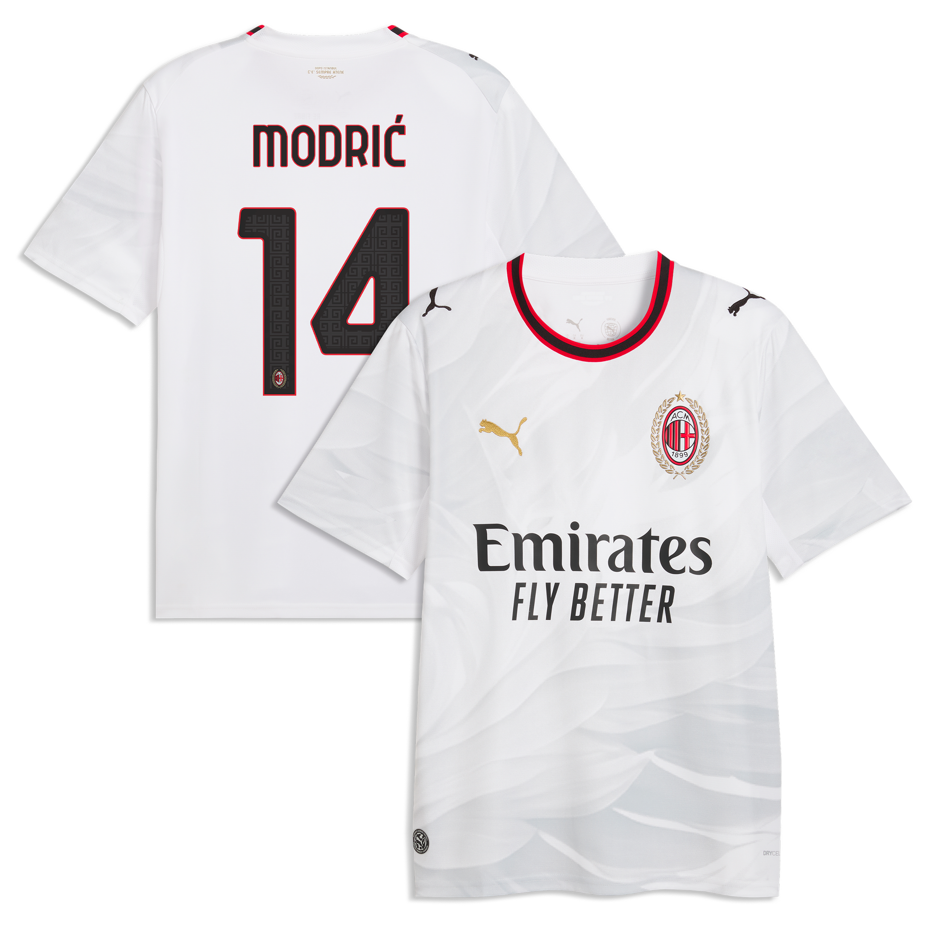 Men's Puma Luka Modrić White AC Milan 2026/27 Away Replica Jersey