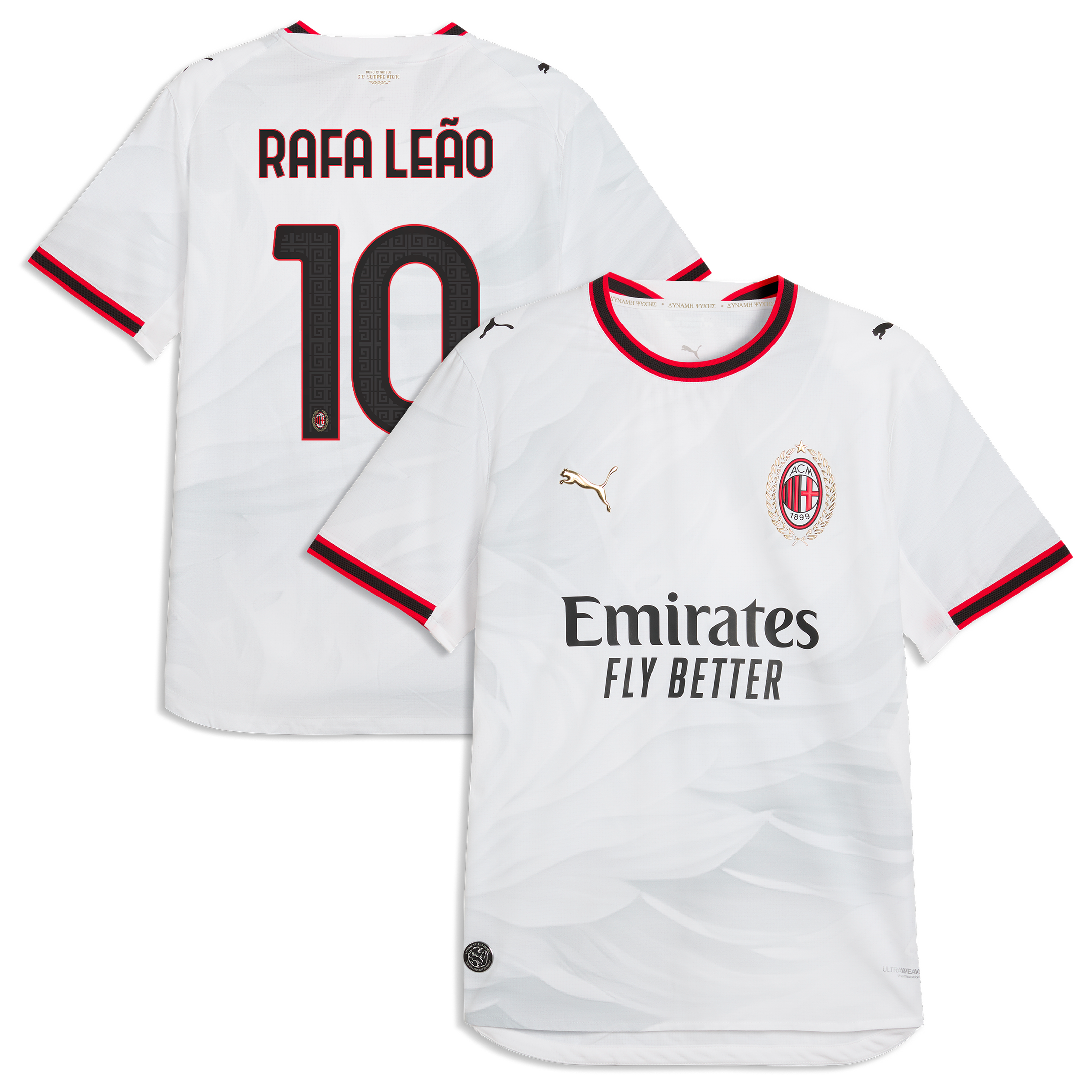 Men's Puma Rafael Leão White AC Milan 2026/27 Away On-Field Authentic Jersey