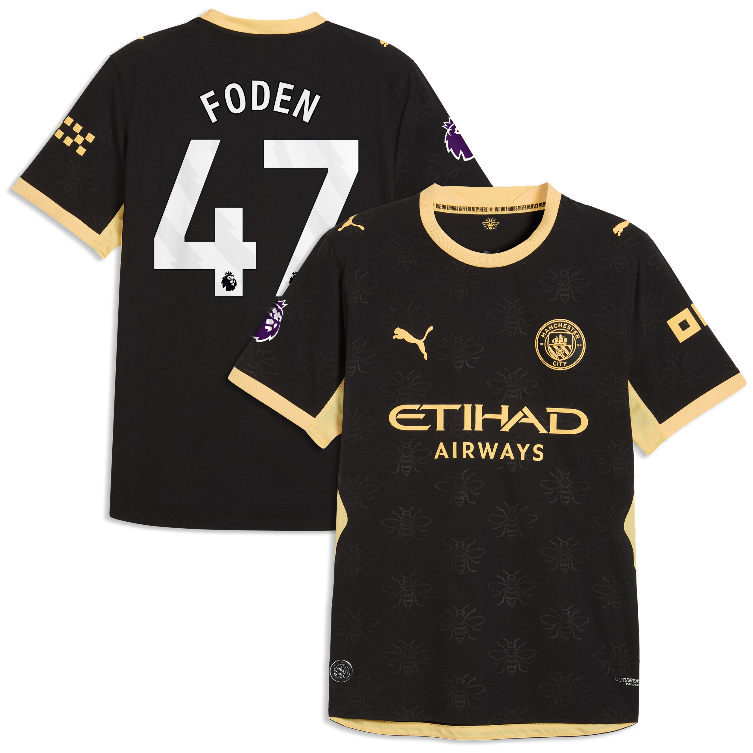 Men's Puma Phil Foden Black Manchester City 2026/27 Away On-Field Authentic Jersey