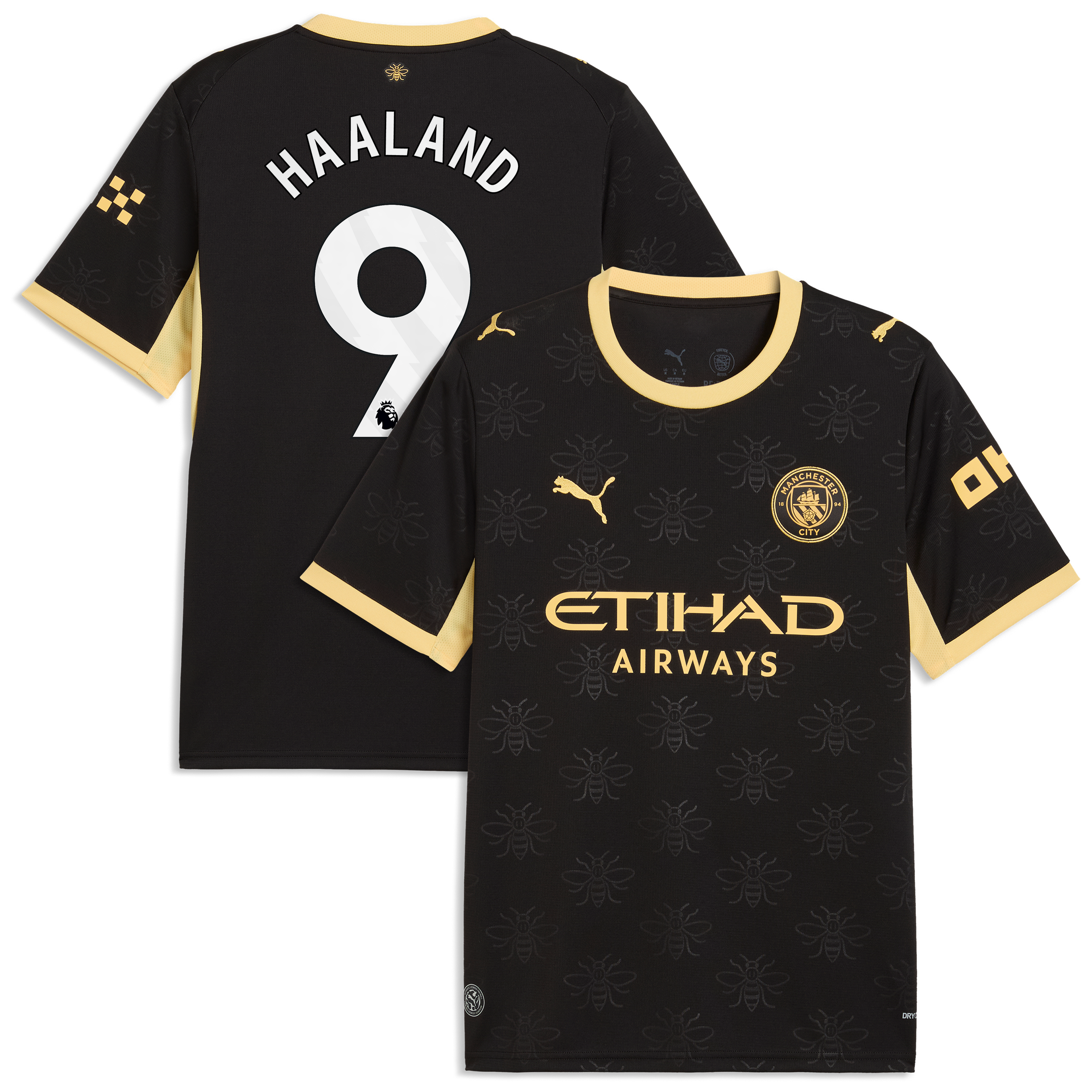 Men's Puma Erling Haaland Black Manchester City 2026/27 Away Replica Jersey