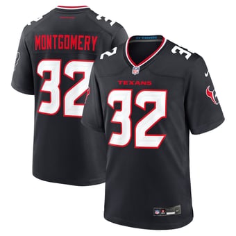 Houston Texans Nike Home Game Jersey - Black - David Montgomery - Mens