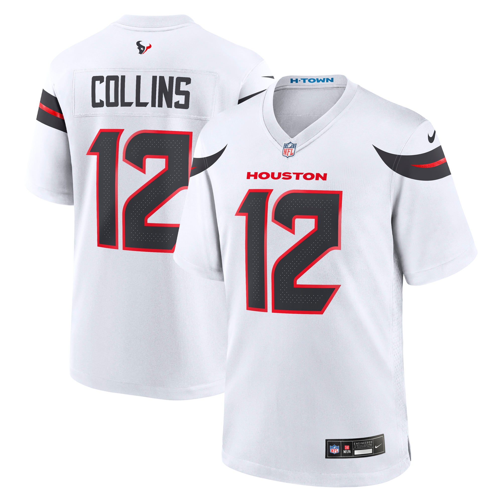 Camiseta de visitante de los Houston Texans de Nike - Blanca - Nico Collins - Para hombre