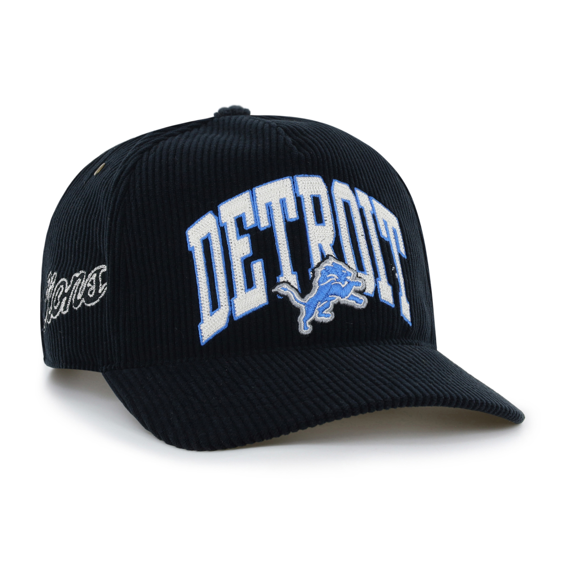Women's Stoney Clover Lane x '47 Black Detroit Lions Big Arch Hitch Adjustable Hat