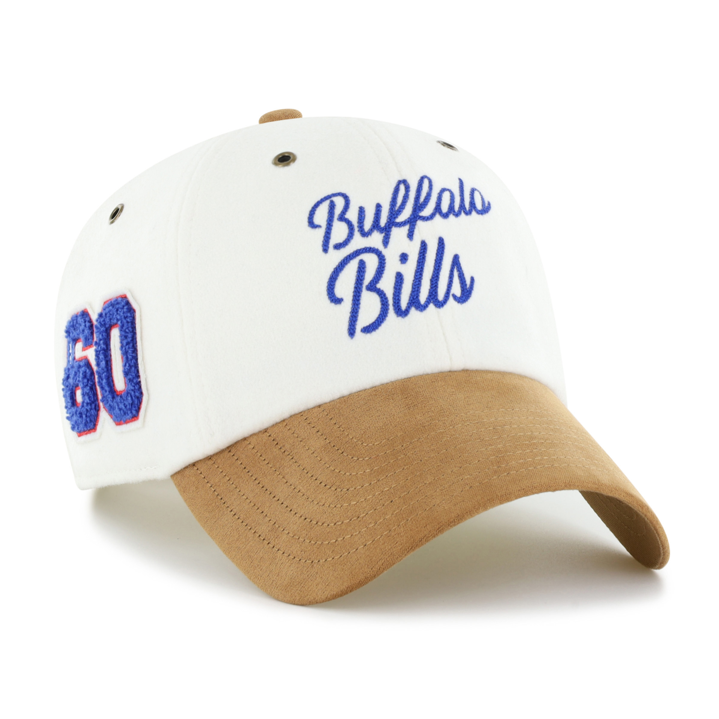 Women's Stoney Clover Lane x '47 Cream/Tan Buffalo Bills Cursive Clean Up Adjustable Hat