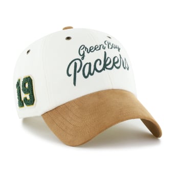 Women's Stoney Clover Lane x '47 Cream/Tan Green Bay Packers Cursive Clean Up Adjustable Hat