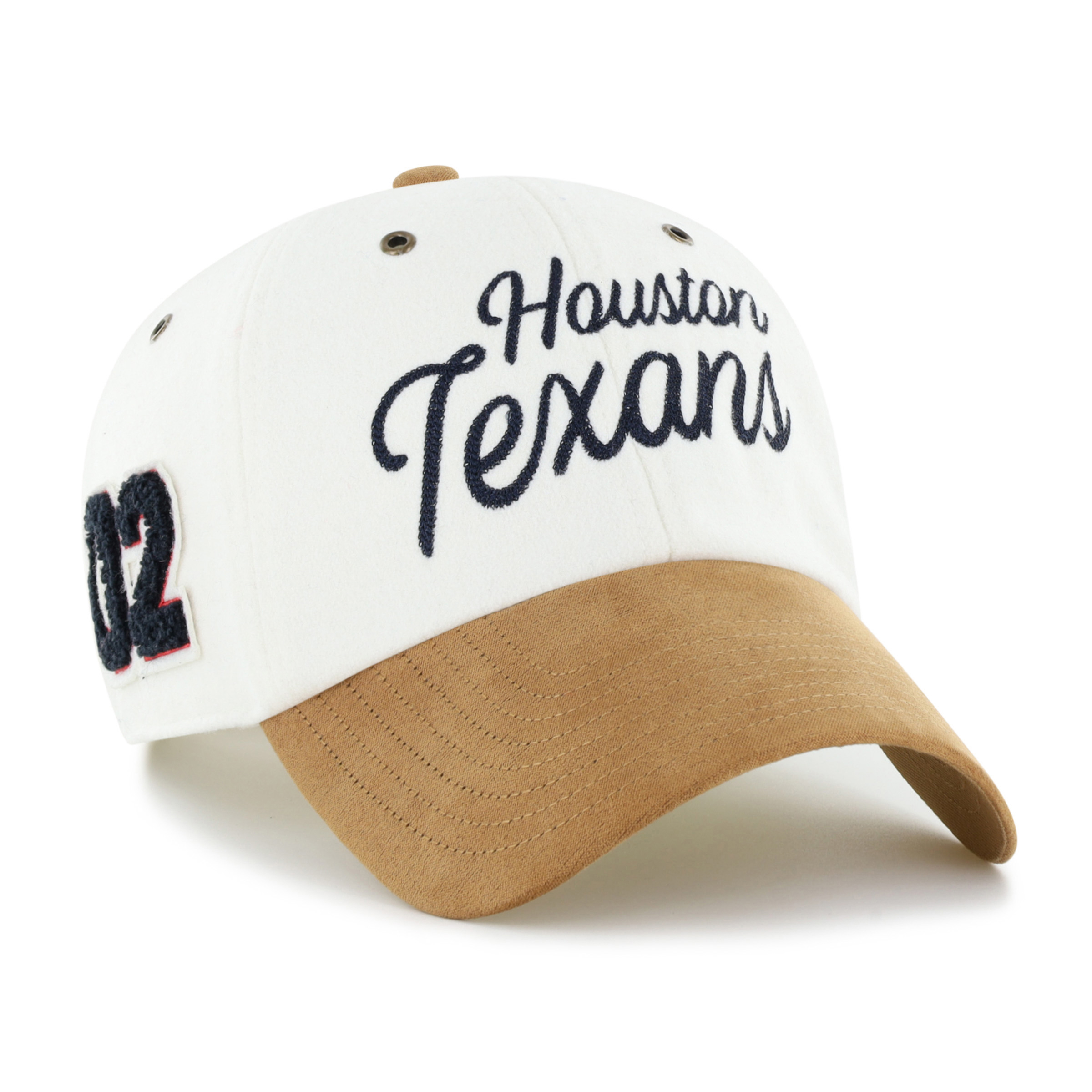 Women's Stoney Clover Lane x '47 Cream/Tan Houston Texans Cursive Clean Up Adjustable Hat