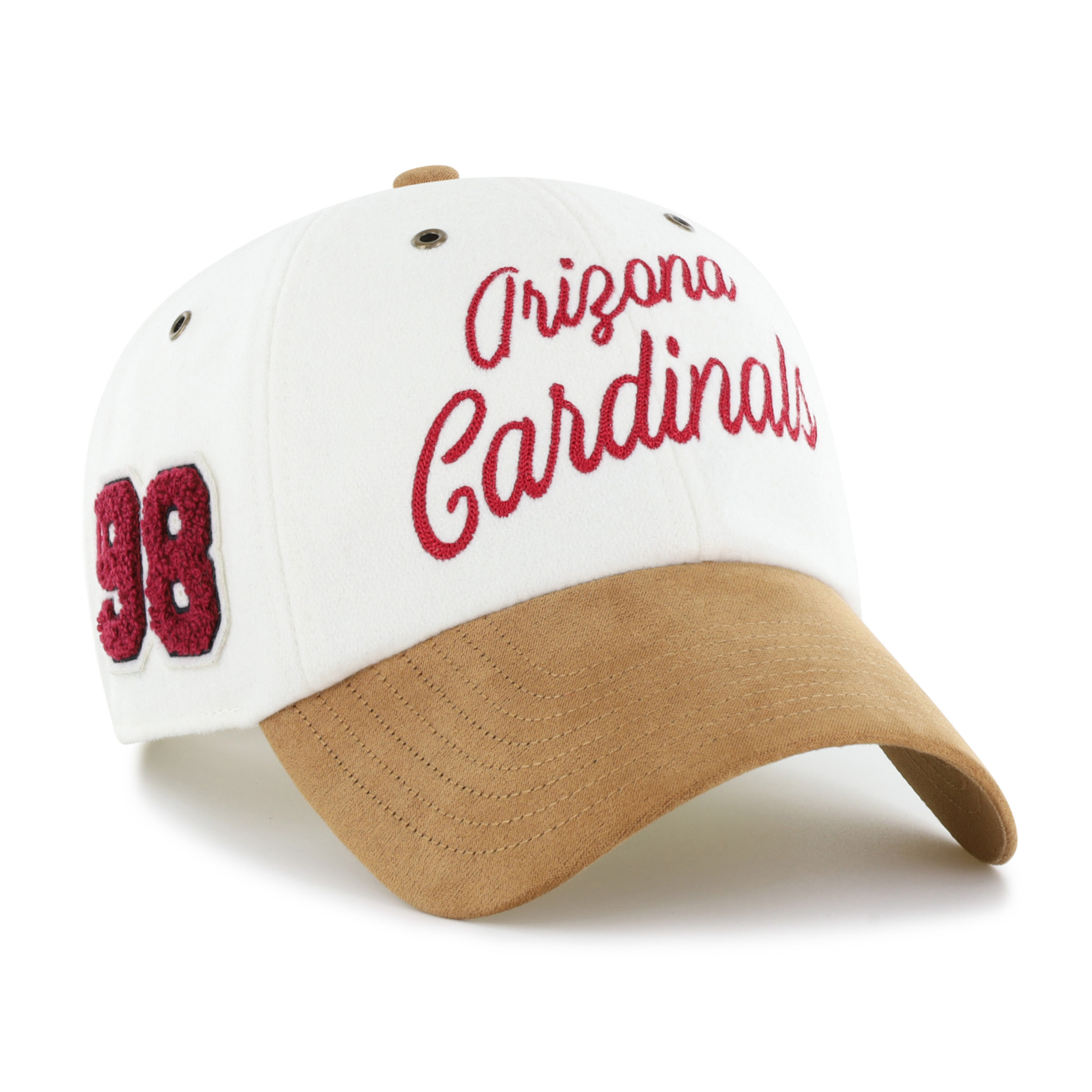 Women's Stoney Clover Lane x '47 Cream/Tan Arizona Cardinals Cursive Clean Up Adjustable Hat
