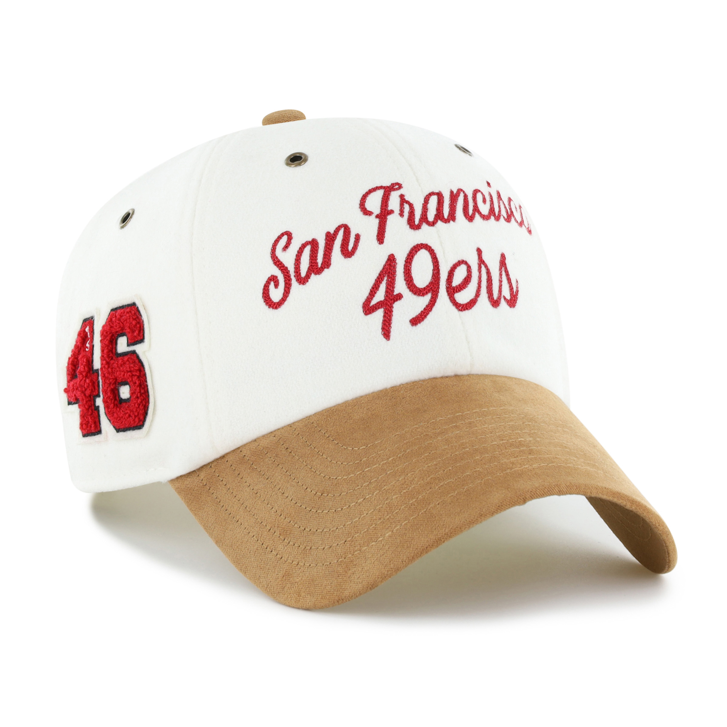 Women's Stoney Clover Lane x '47 Cream/Tan San Francisco 49ers Cursive Clean Up Adjustable Hat