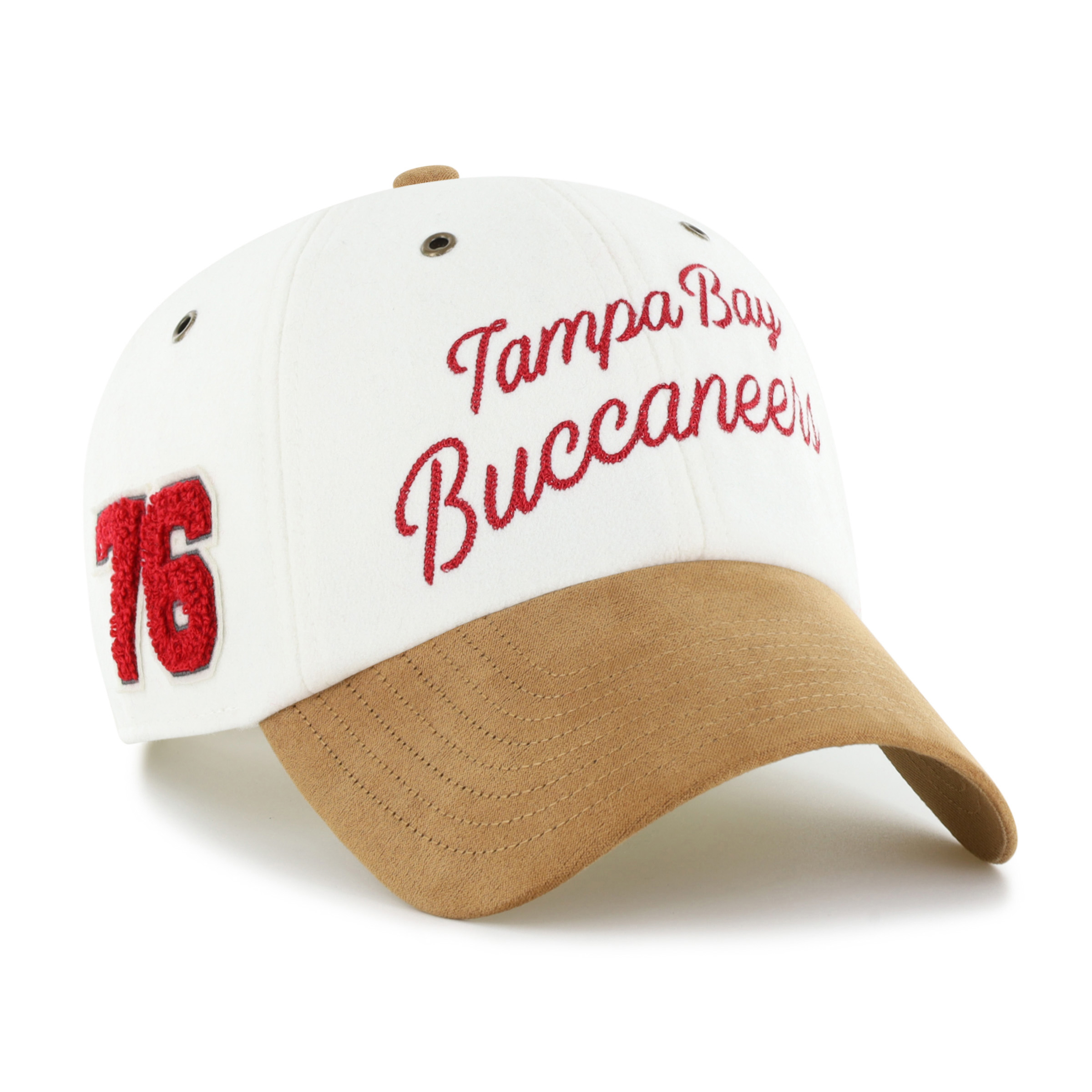 Women's Stoney Clover Lane x '47 Cream/Tan Tampa Bay Buccaneers Cursive Clean Up Adjustable Hat