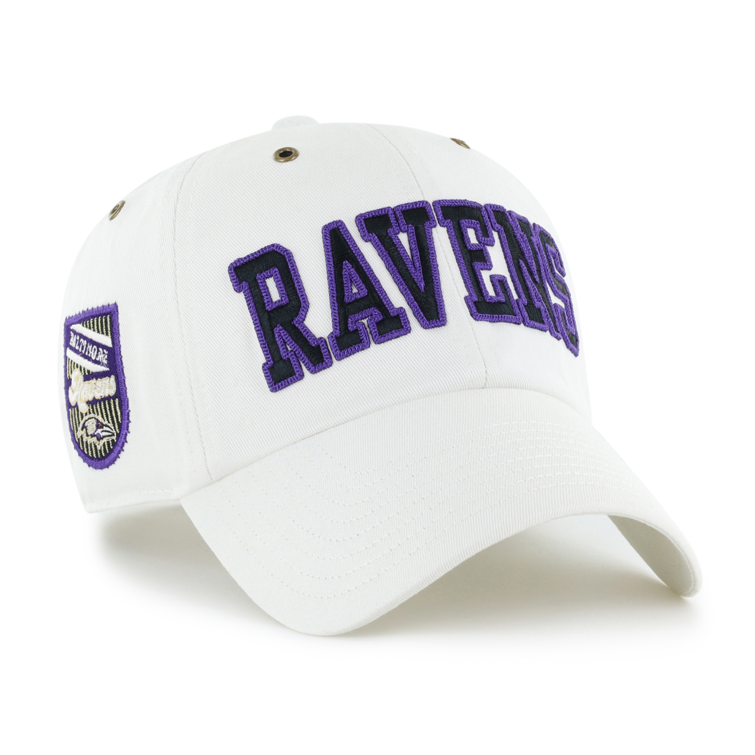 Women's Stoney Clover Lane x '47 White Baltimore Ravens Overlay Clean Up Adjustable Hat