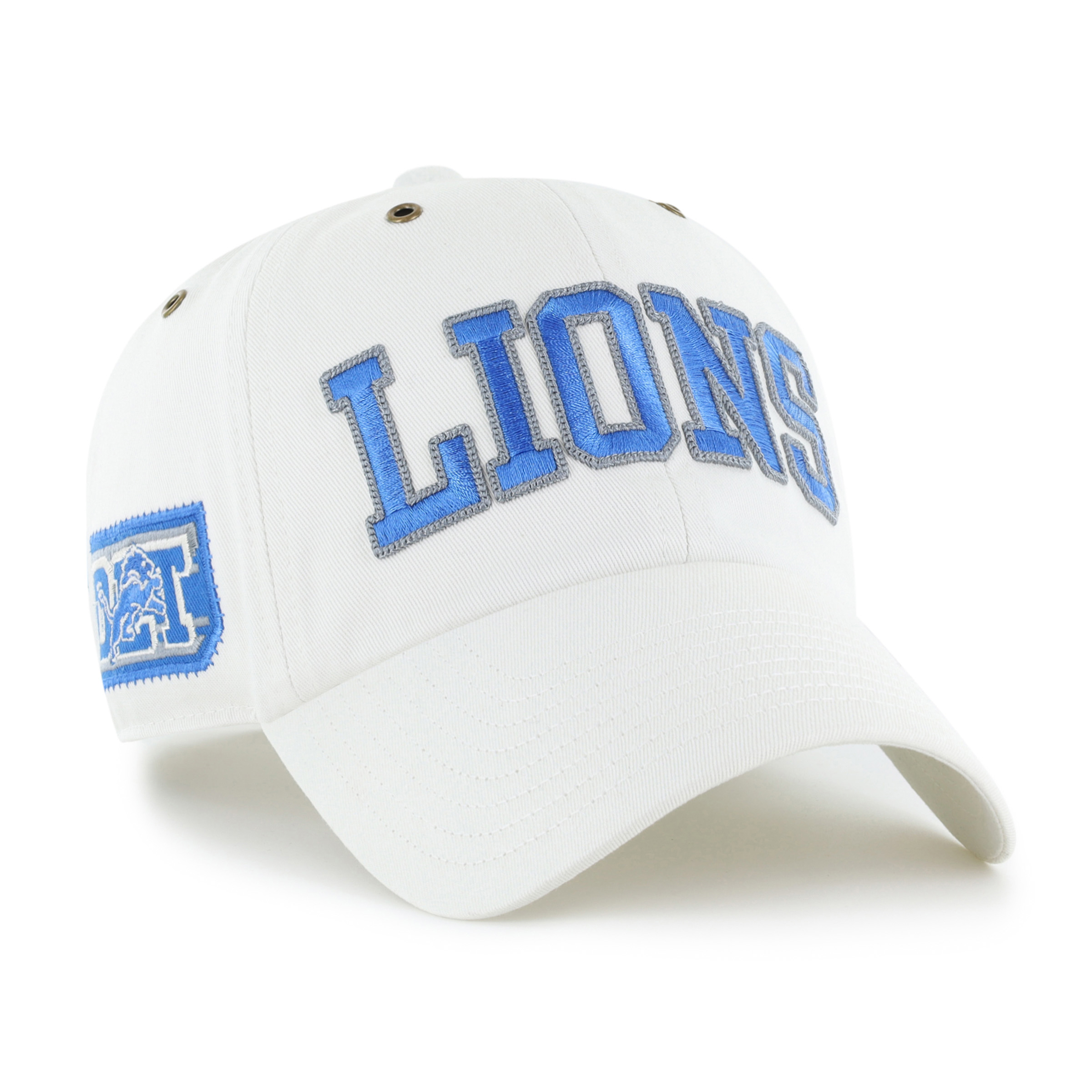 Women's Stoney Clover Lane x '47 White Detroit Lions Overlay Clean Up Adjustable Hat