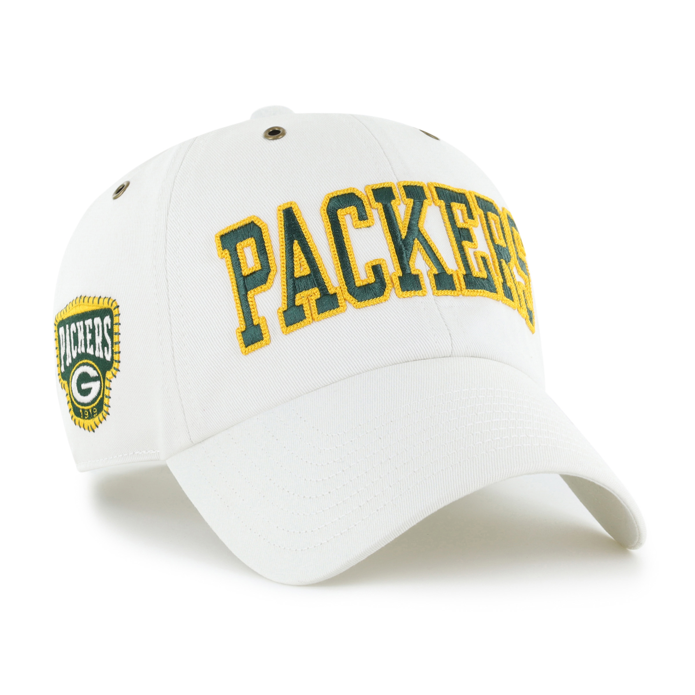 Women's Stoney Clover Lane x '47 White Green Bay Packers Overlay Clean Up Adjustable Hat