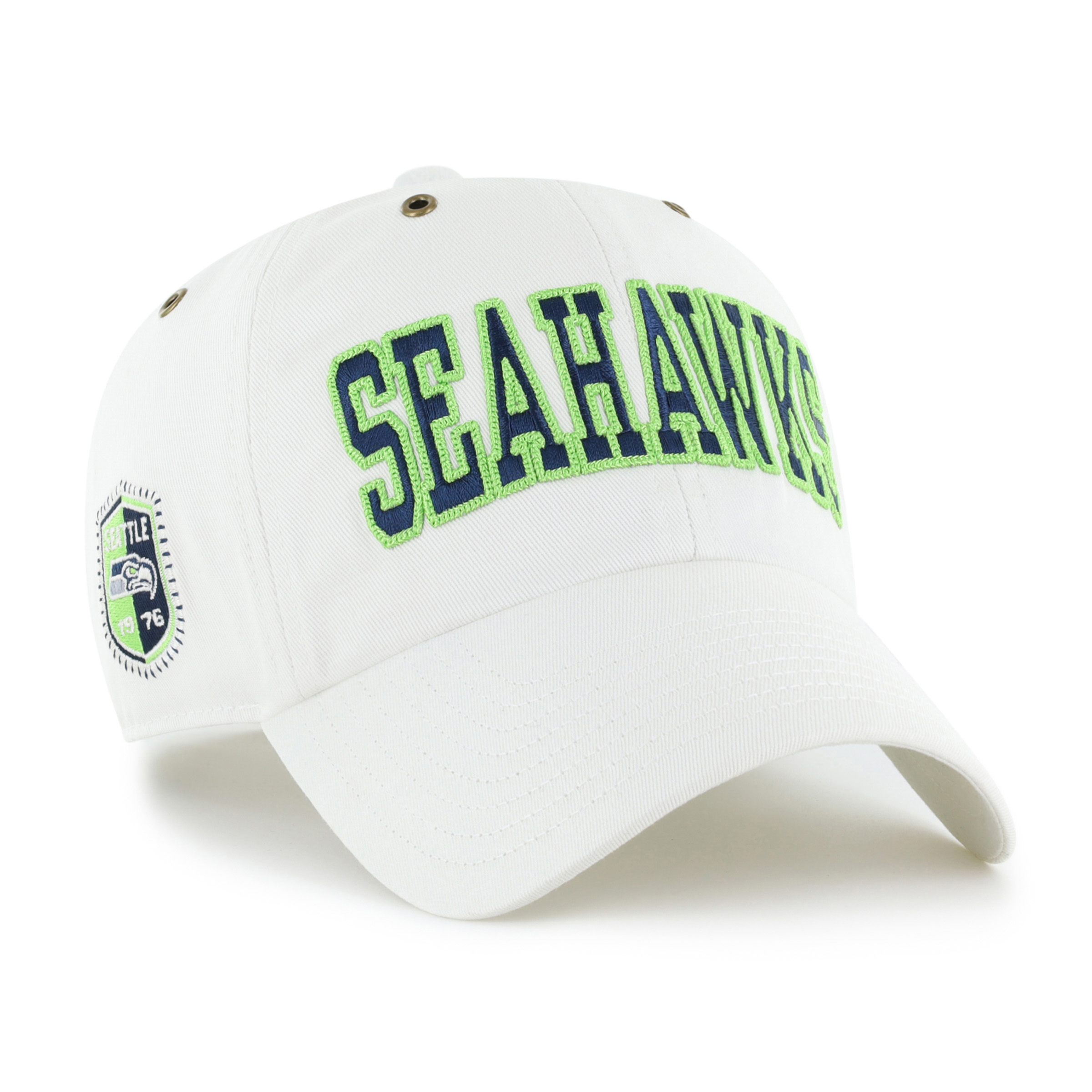 Women's Stoney Clover Lane x '47 White Seattle Seahawks Overlay Clean Up Adjustable Hat
