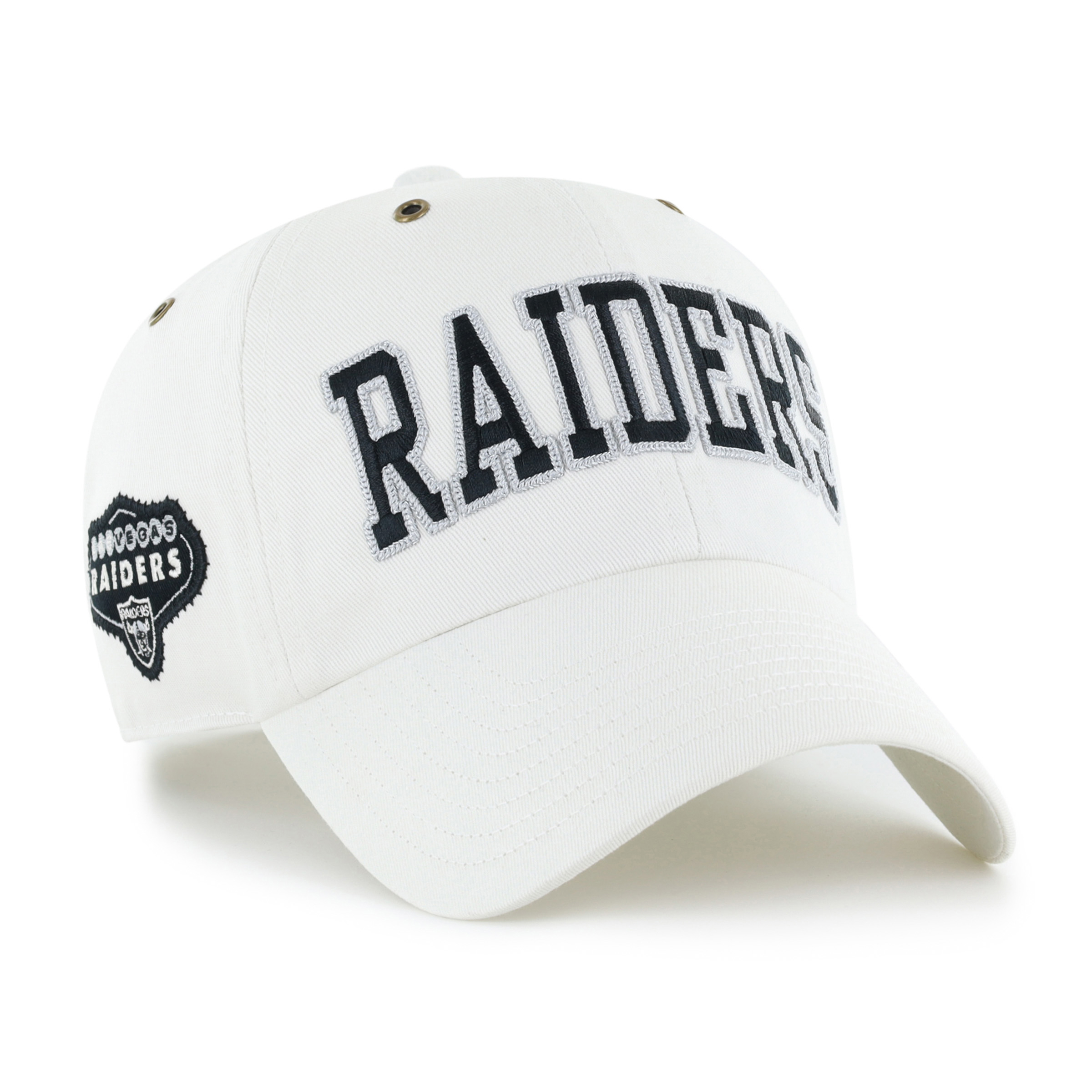 Women's Stoney Clover Lane x '47 White Las Vegas Raiders Overlay Clean Up Adjustable Hat