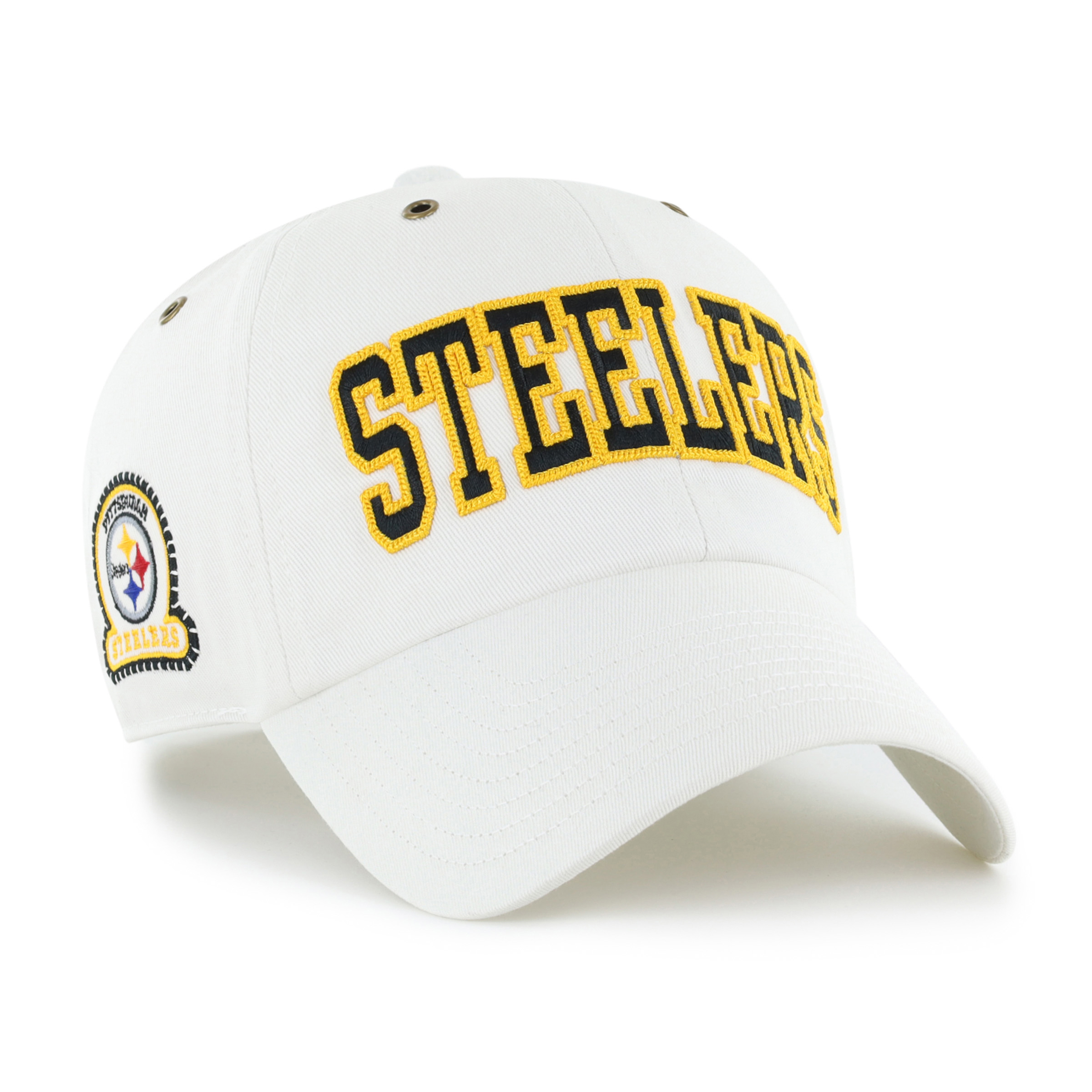 Women's Stoney Clover Lane x '47 White Pittsburgh Steelers Overlay Clean Up Adjustable Hat