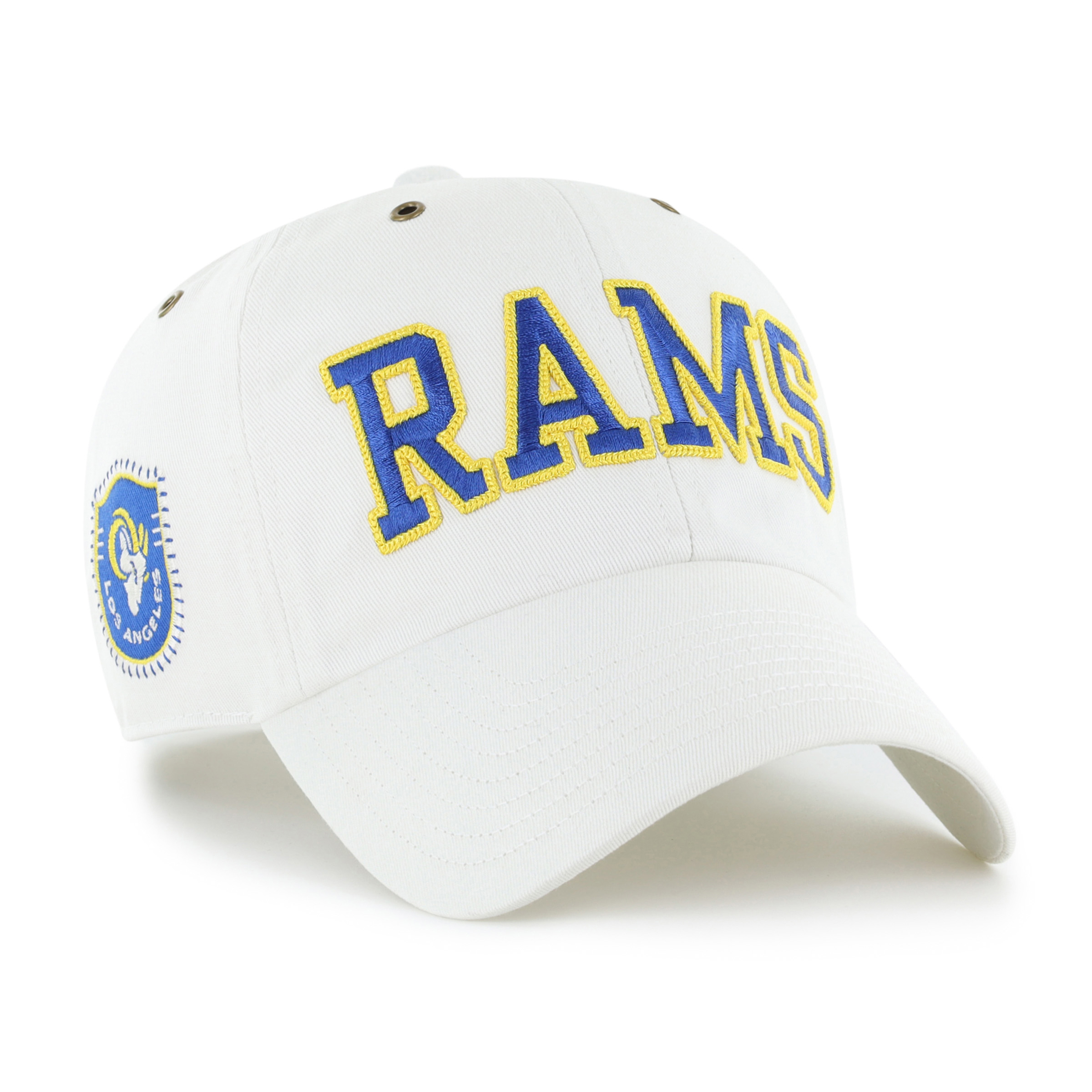 Women's Stoney Clover Lane x '47 White Los Angeles Rams Overlay Clean Up Adjustable Hat