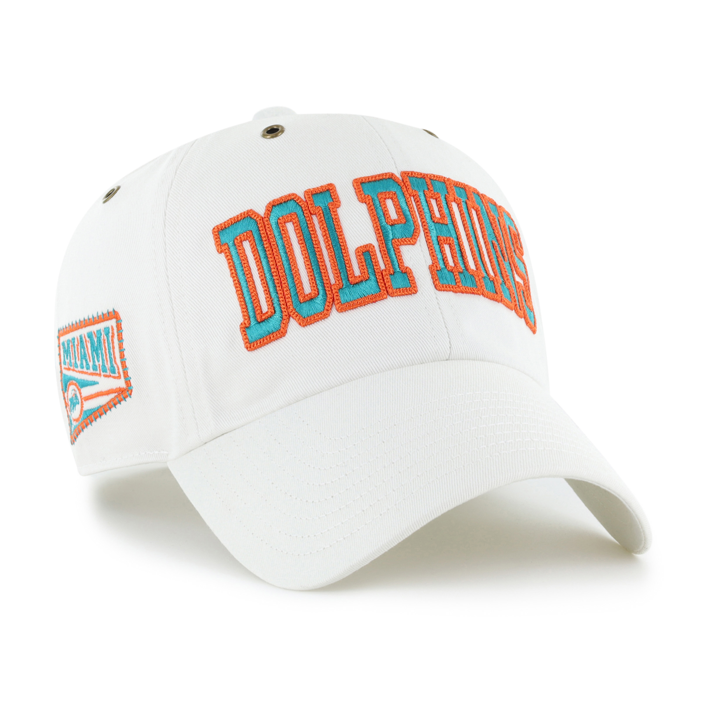 Women's Stoney Clover Lane x '47 White Miami Dolphins Overlay Clean Up Adjustable Hat