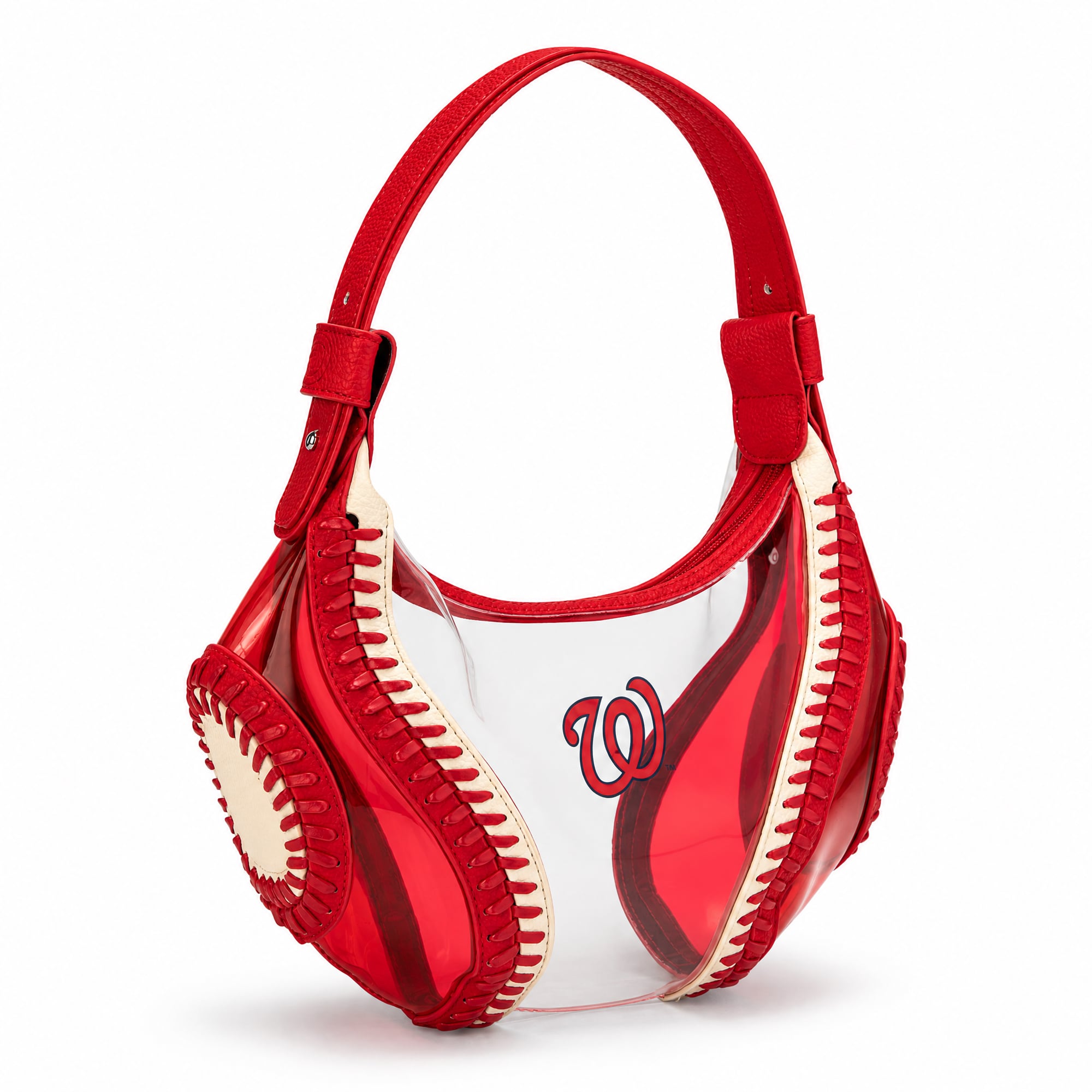 Montana West Washington Nationals Clear Slouchy Shoulder Bag