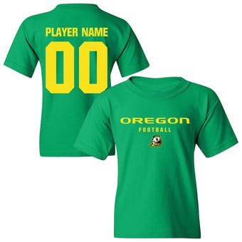Youth Green Oregon Ducks NIL Pick-A-Player Football Shirsey T-Shirt