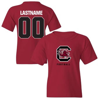 Youth Garnet South Carolina Gamecocks NIL Pick-A-Player Football Shirsey T-Shirt