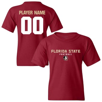 Youth Garnet Florida State Seminoles NIL Pick-A-Player Football Shirsey T-Shirt