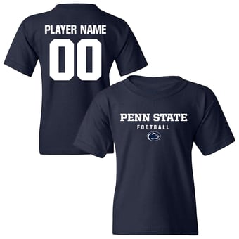 Youth Navy Penn State Nittany Lions NIL Pick-A-Player Football Shirsey T-Shirt