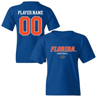 Youth Royal Florida Gators NIL Pick-A-Player Football Shirsey T-Shirt