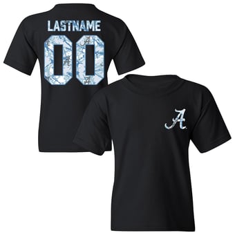 Youth Black Alabama Crimson Tide NIL Pick-A-Player Football Shirsey T-Shirt