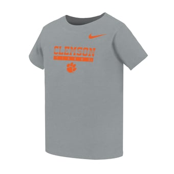 Toddler Nike Gray Clemson Tigers Name Bar Legend Dri-FIT T-Shirt