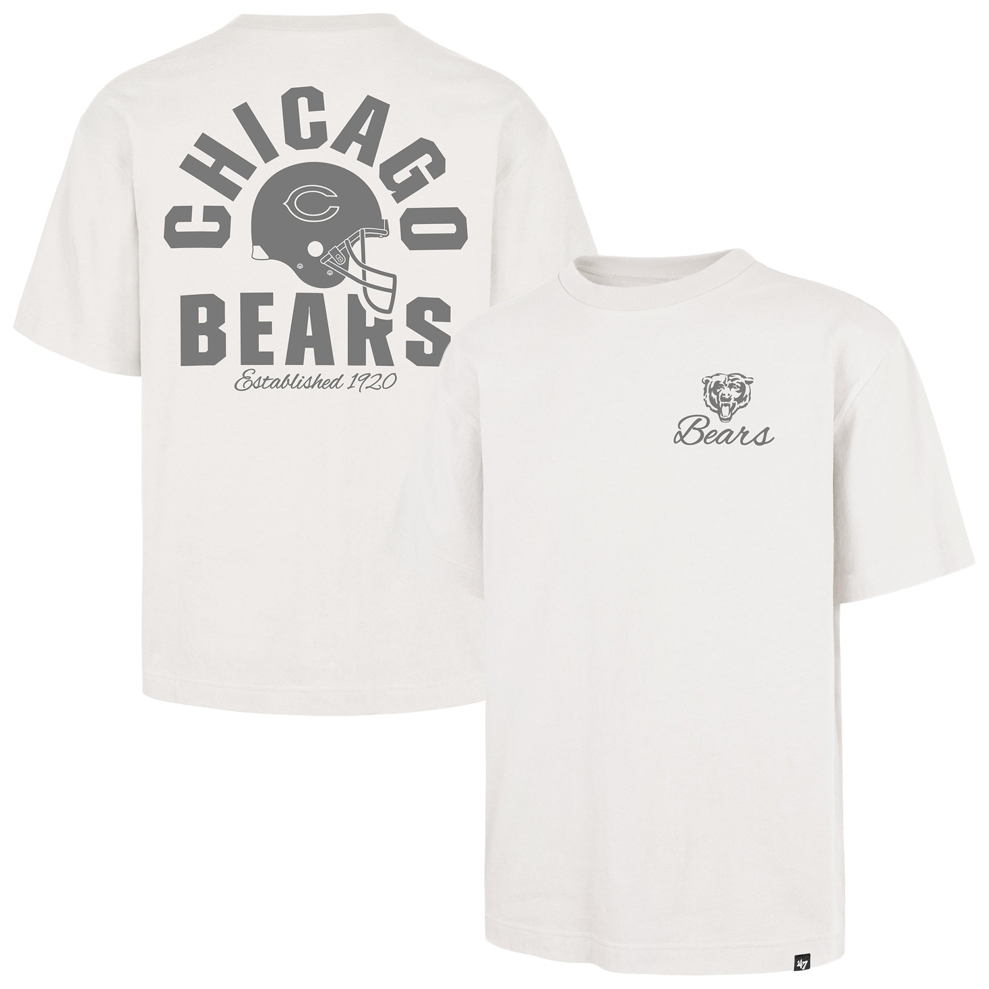 Men's '47 Off White Chicago Bears Photon Dust Foundation T-Shirt
