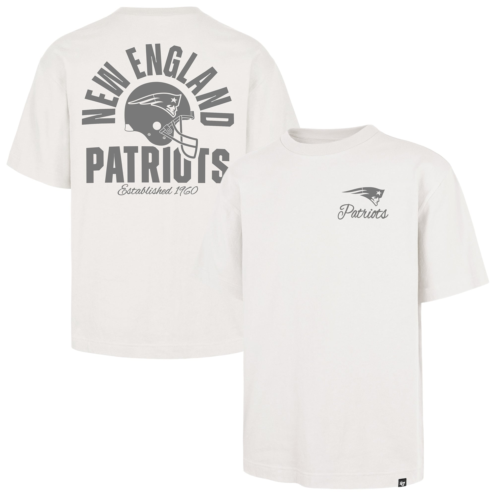 Men's '47 Off White New England Patriots Photon Dust Foundation T-Shirt