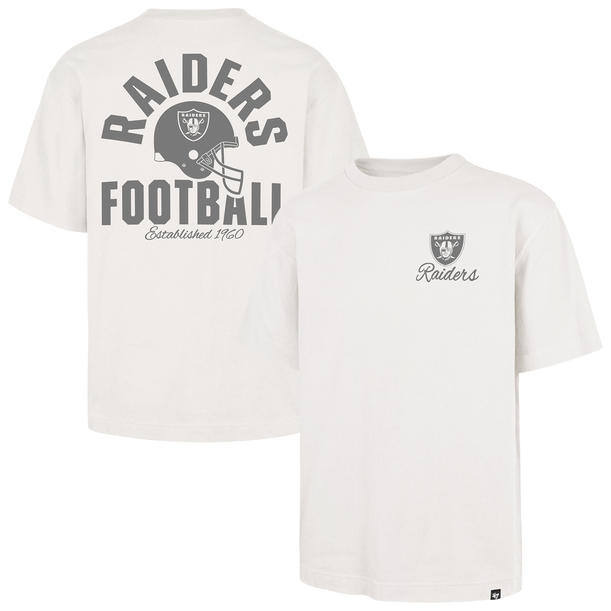 Men's '47 Off White Las Vegas Raiders Photon Dust Foundation T-Shirt