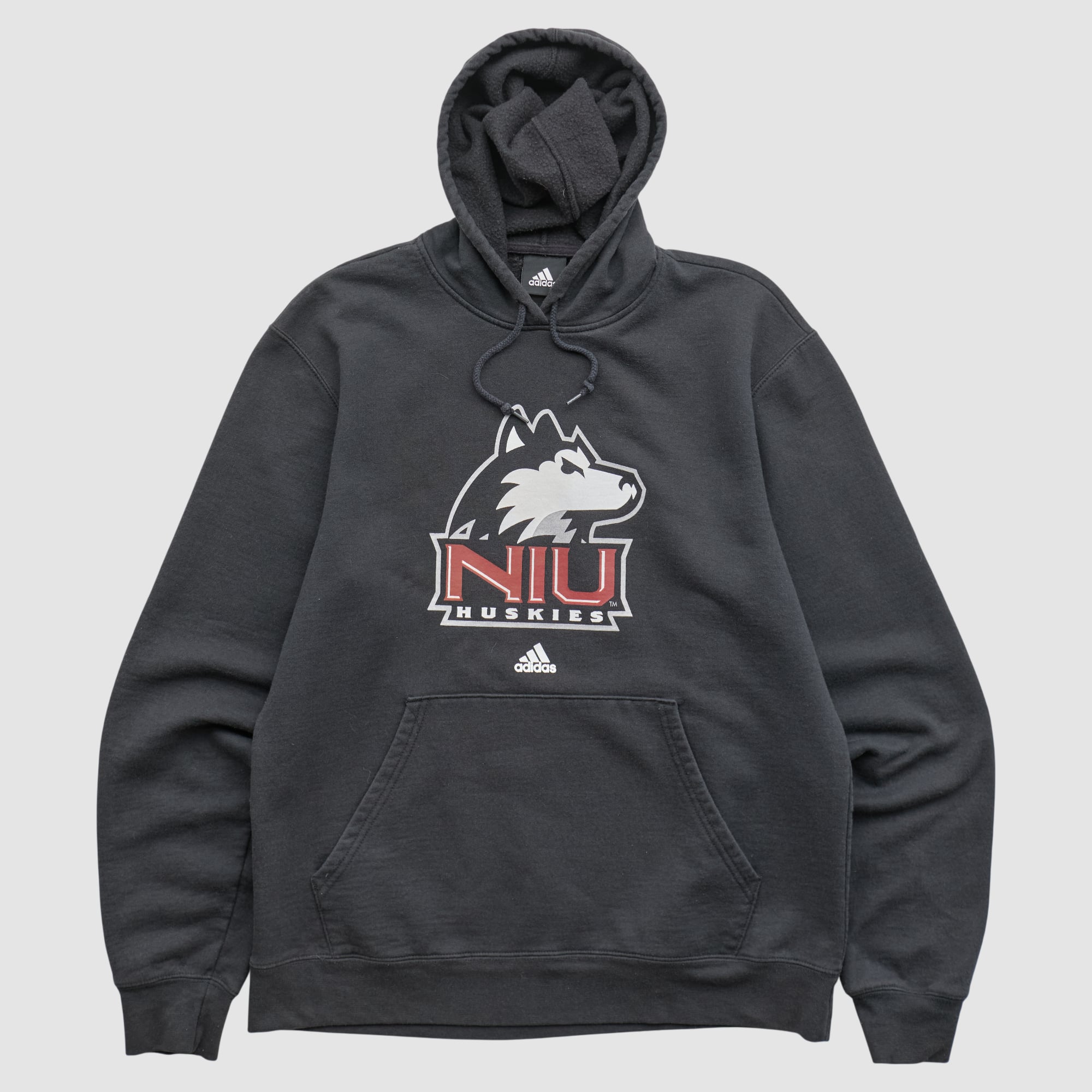 Northern Illinois Huskies Adidas 2010s Hooded Pullover Sweatshirt - Black - S by Fanatics Real Vintage