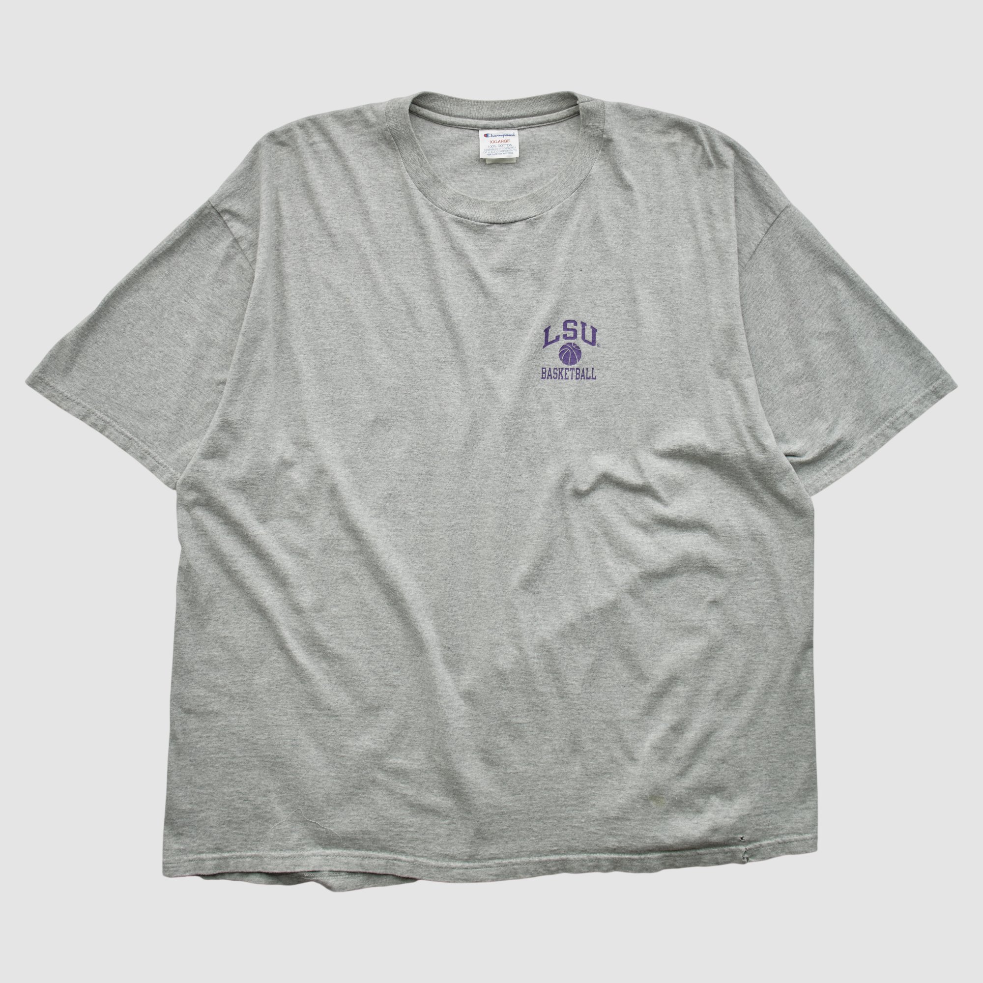 LSU Tigers Champion 2000s T-shirt - Gray - 2XL by Fanatics Real Vintage
