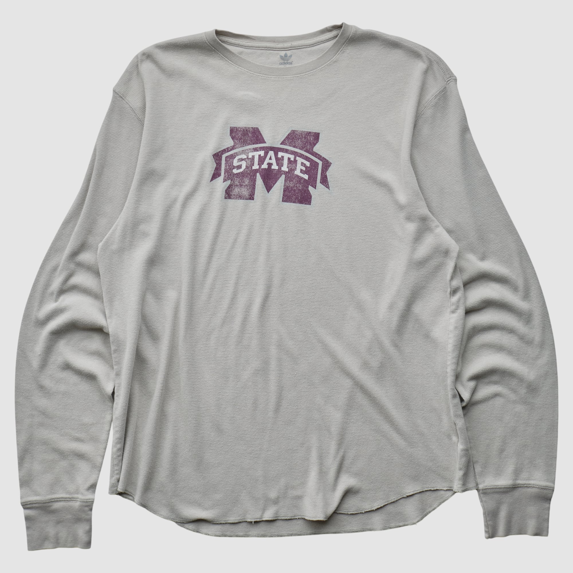 Mississippi State Bulldogs Adidas 2010s Long Sleeve T-shirt - Gray - XL by Fanatics Real Vintage