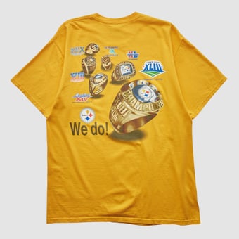 Super Bowl XLIII NFL 2009 T-shirt - Yellow - S by Fanatics Real Vintage