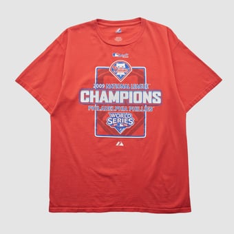 World Series Champions Majestic 2009 T-shirt - Red - S by Fanatics Real Vintage